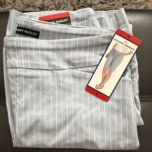 Hilary Radley Light Gray Pinstripe Pants